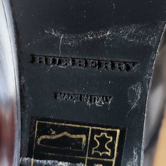 BURBERRY double buckle leather monk platform wedge - Picture 9 of 11